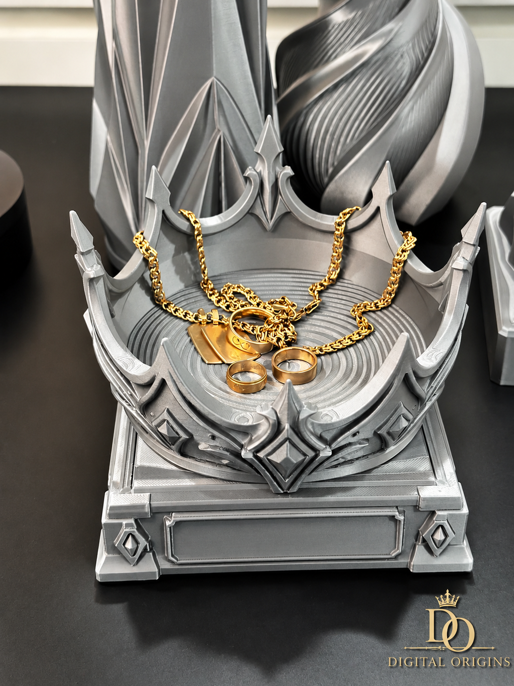 Fantasy Sword Phone Stand & Crown Jewelry Holder