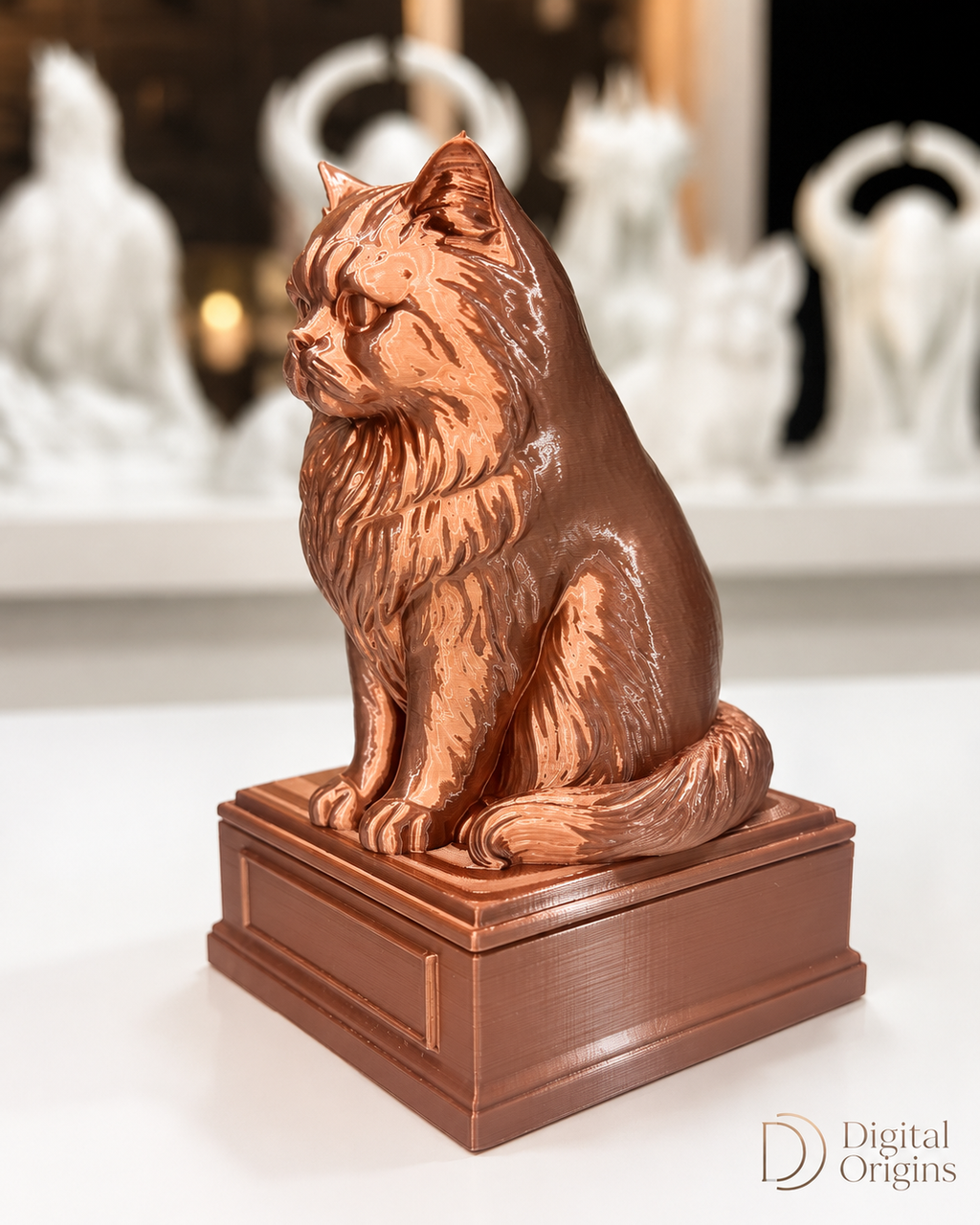 Persian Cat Realistic Figurine