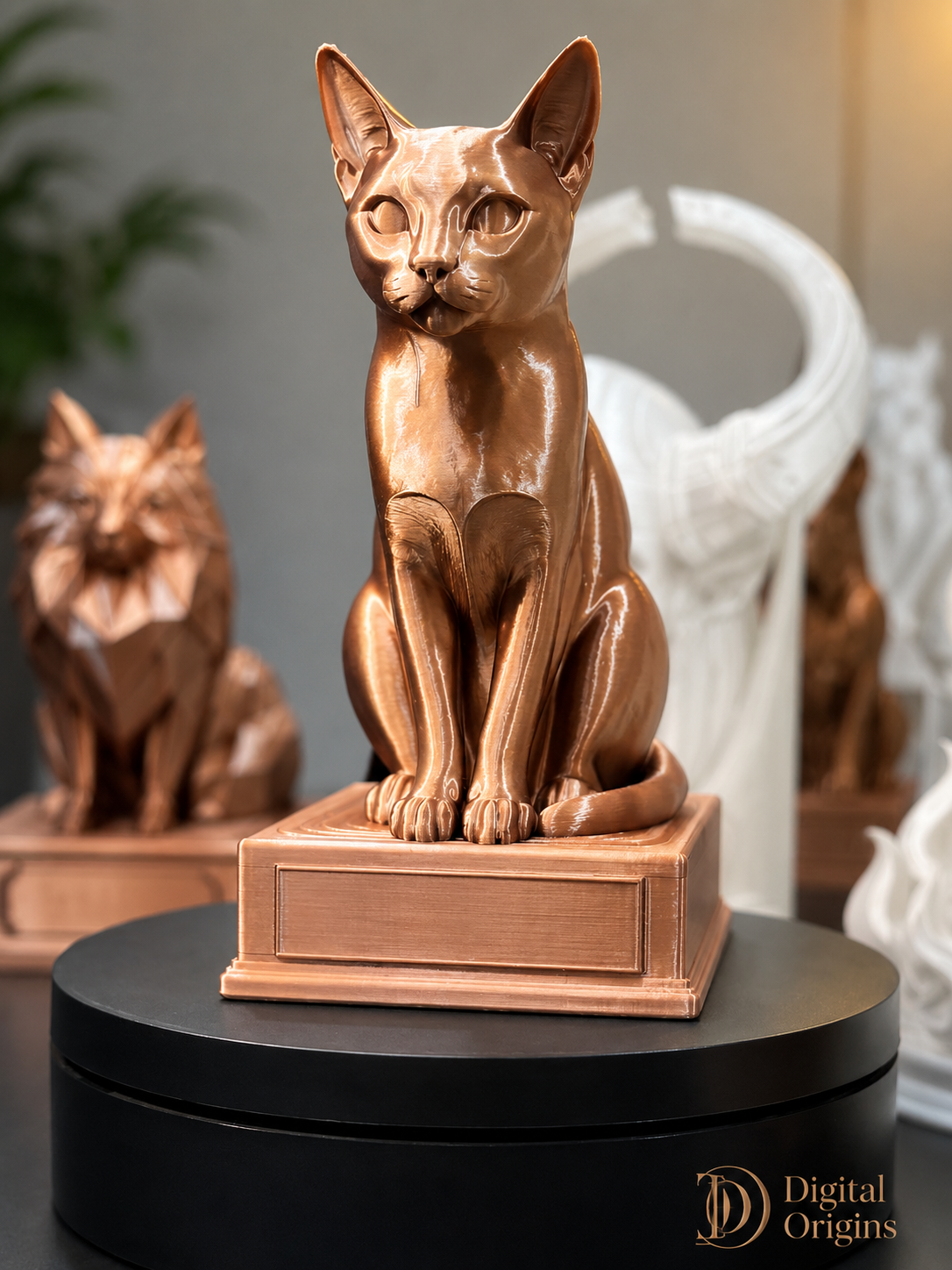 Russian Blue Cat Statue – Personalized Cat Memorial & Custom Pet Gift