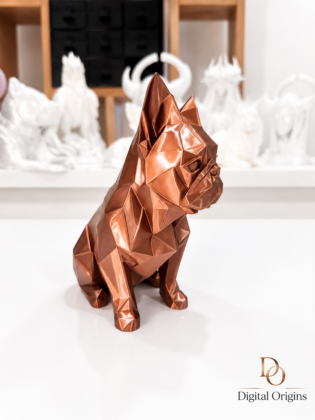French Bulldog Origami Style Figurine – Personalized Dog Sculpture