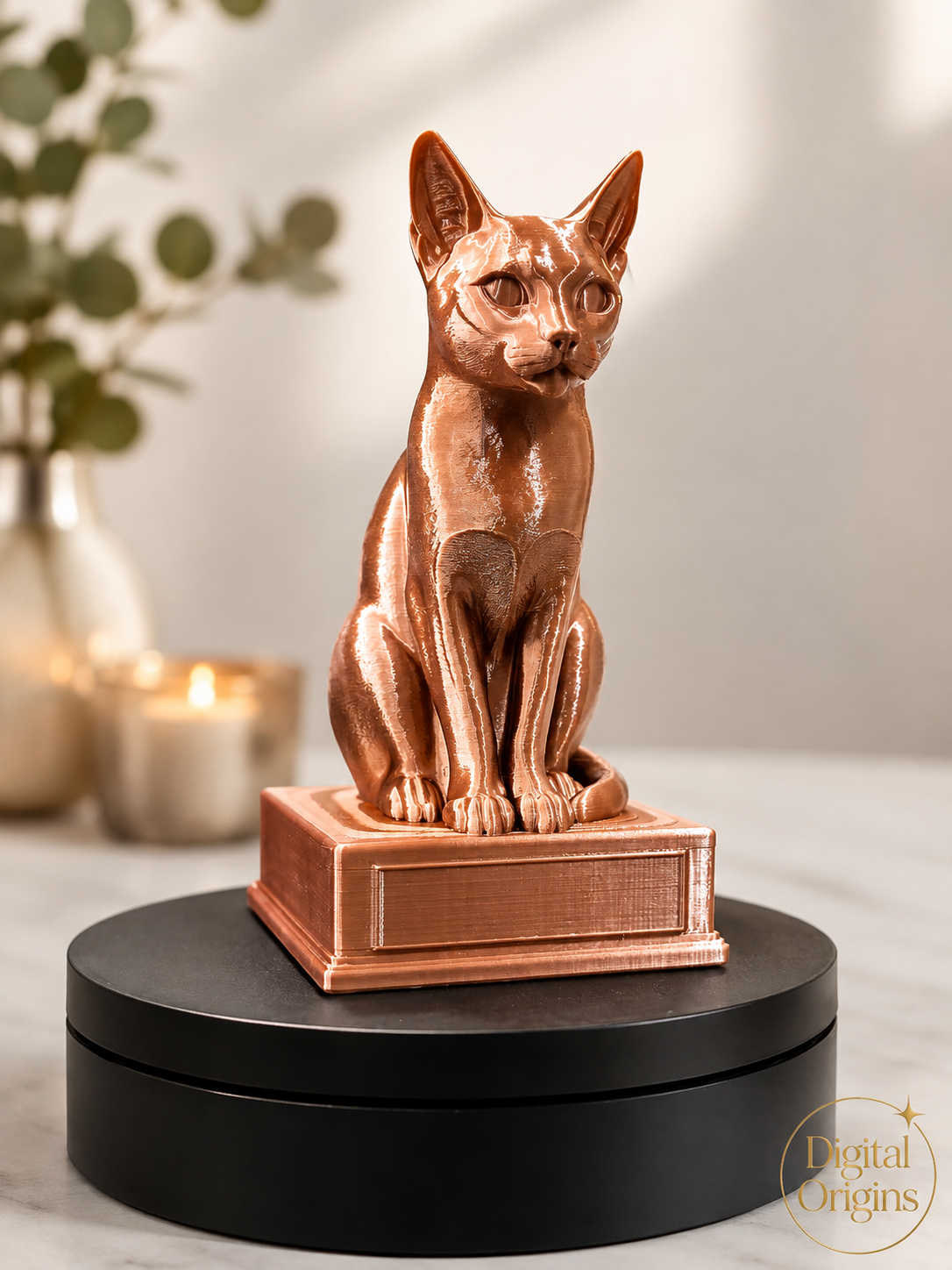 Russian Blue Cat Statue – Personalized Cat Memorial & Custom Pet Gift