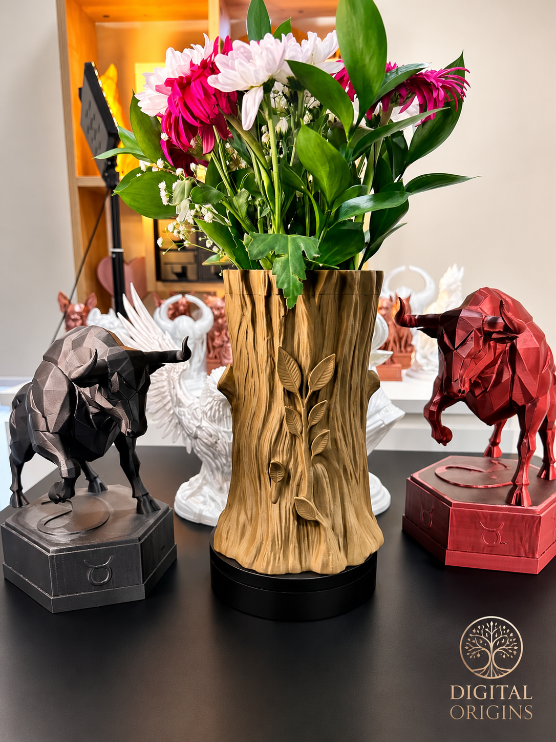Forest Whisper Vase – Nature Inspired Tree Trunk Decorative Vase