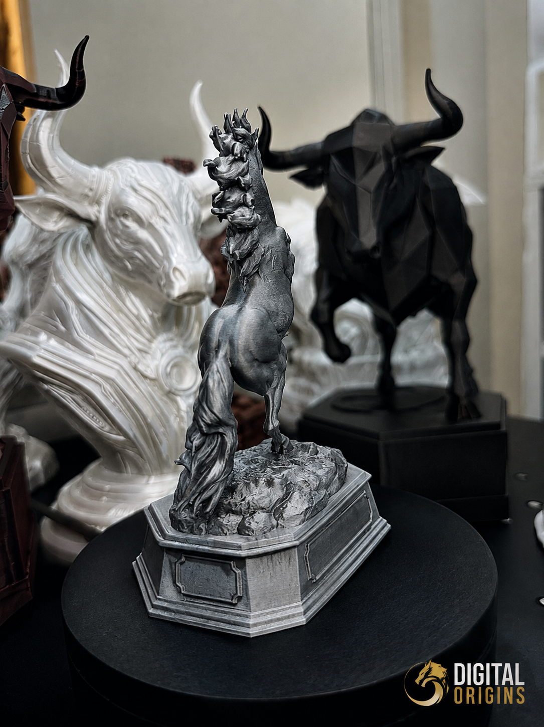 Raging Horse Statue, Rearing Stallion Sculpture, Personalized Equestrian Decor