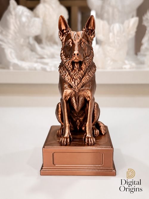 German Shepherd Figurine, Personalized Dog Statue