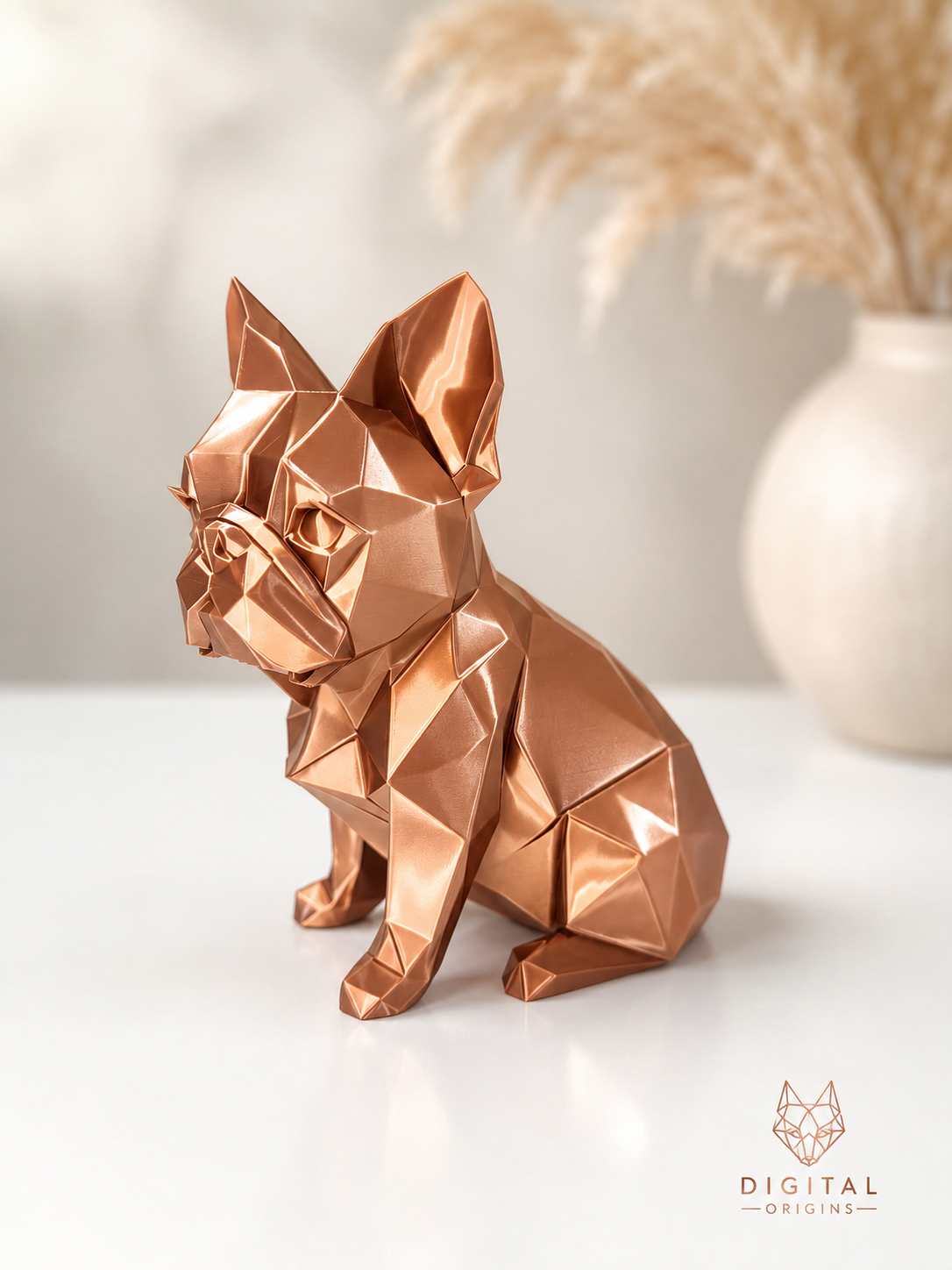 French Bulldog Origami Style Figurine – Personalized Dog Sculpture