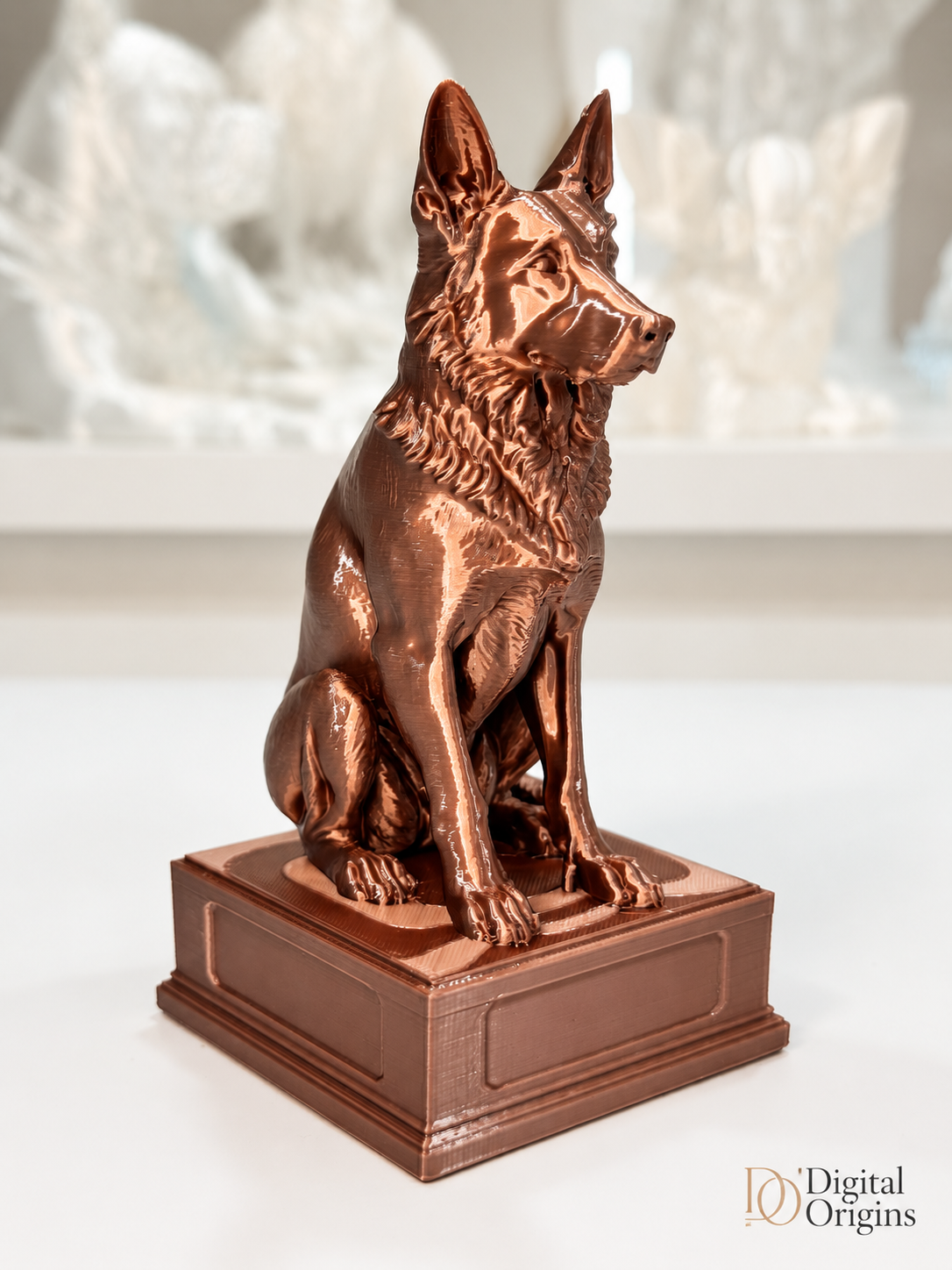 German Shepherd Figurine, Personalized Dog Statue