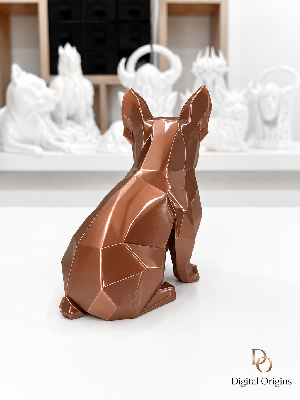 French Bulldog Origami Style Figurine – Personalized Dog Sculpture