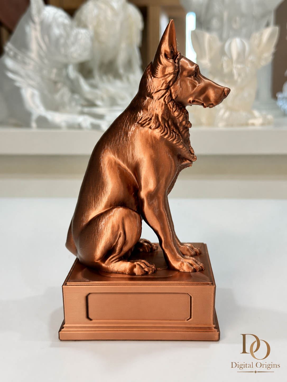 German Shepherd Figurine, Personalized Dog Statue