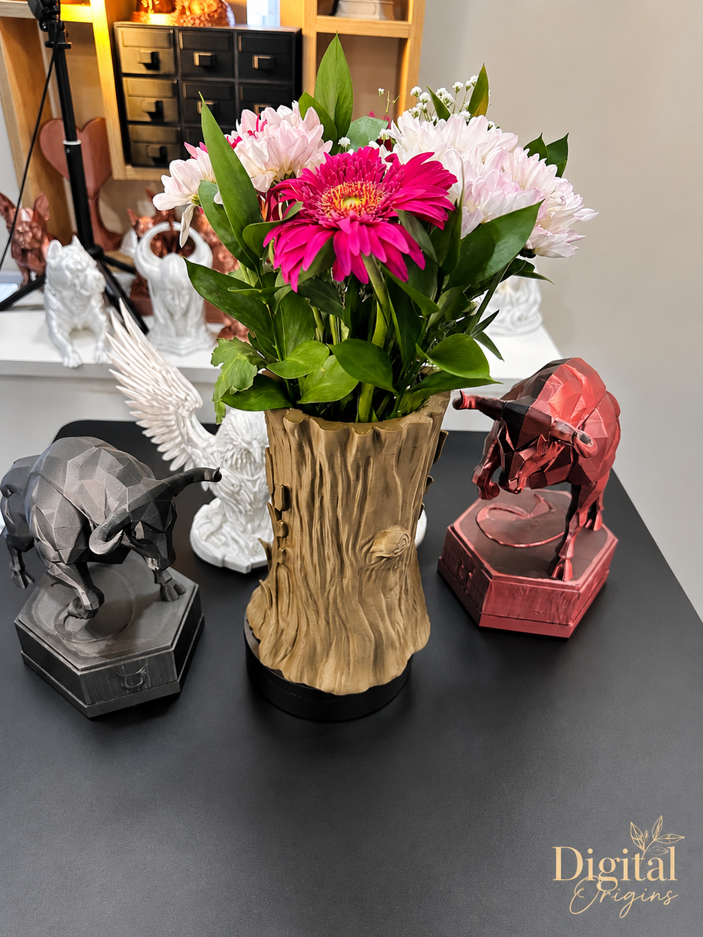 Forest Whisper Vase – Nature Inspired Tree Trunk Decorative Vase