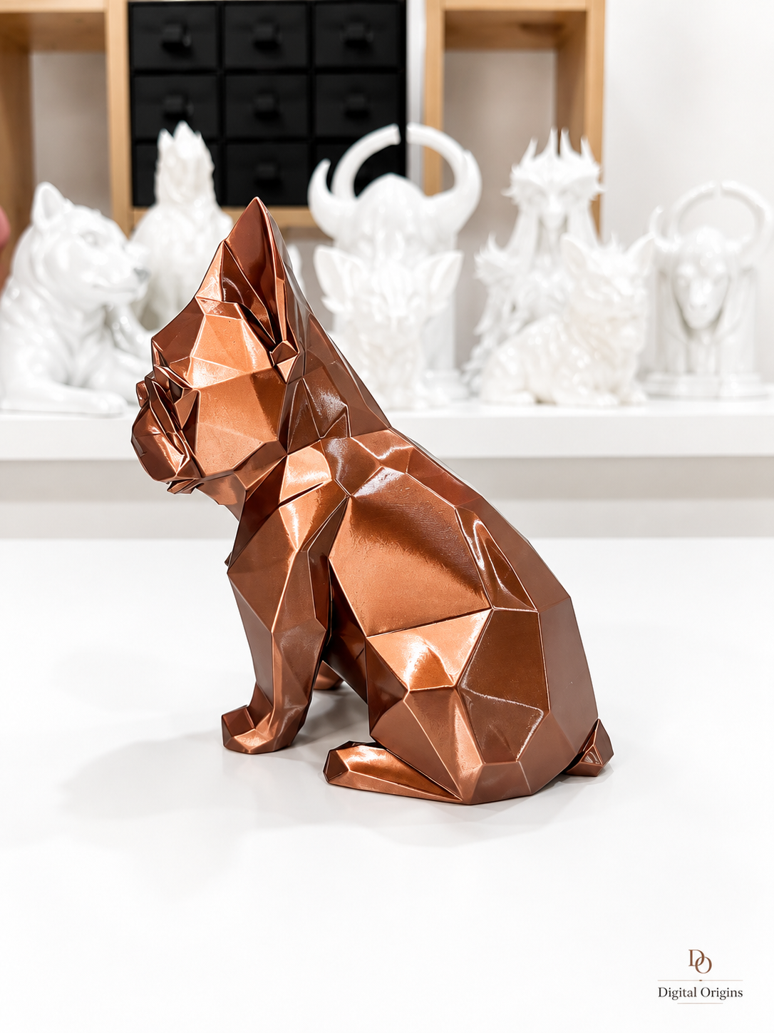 French Bulldog Origami Style Figurine – Personalized Dog Sculpture