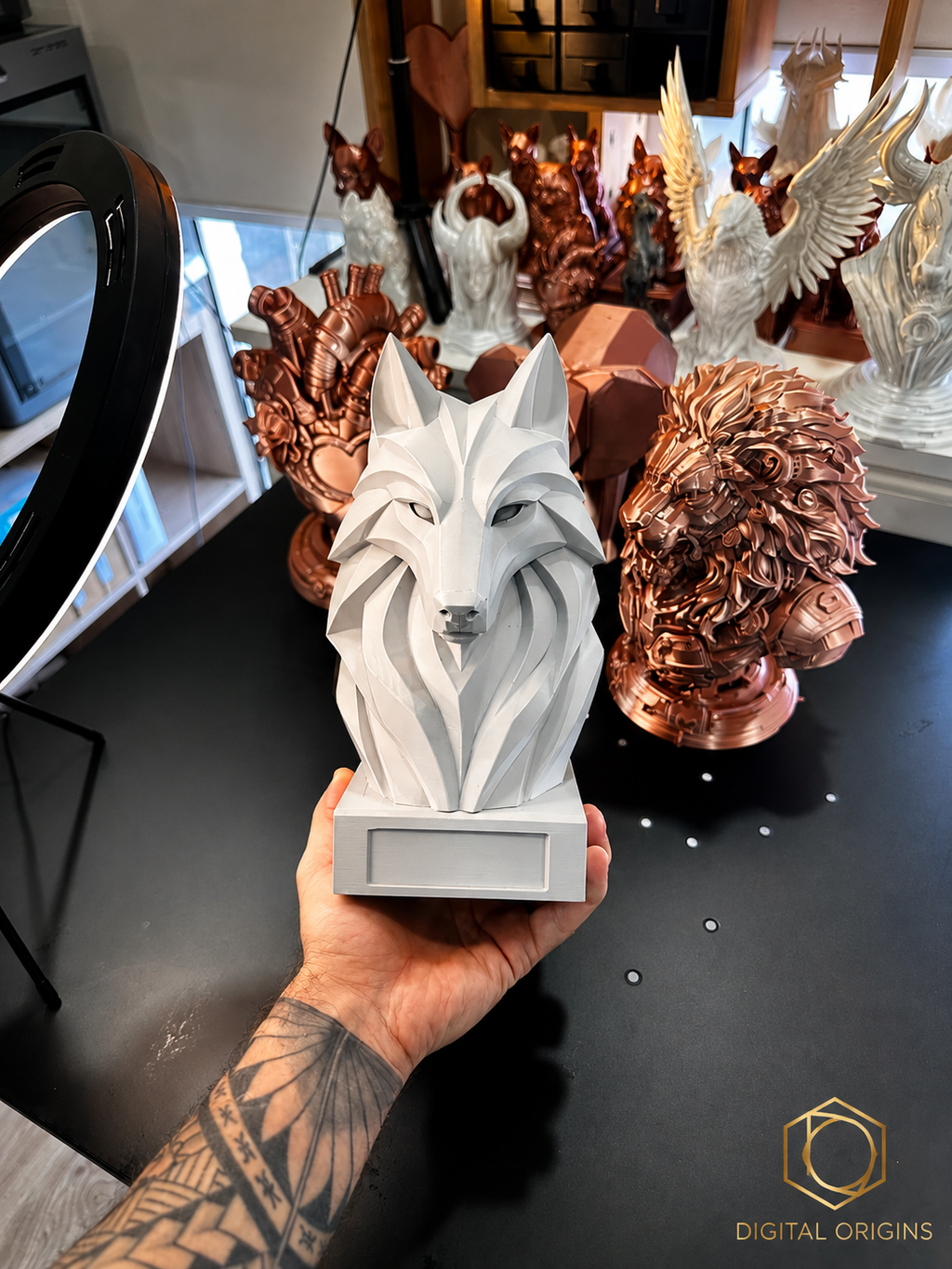 Low Poly Fox Bust Statue – Personalized Fox Decor
