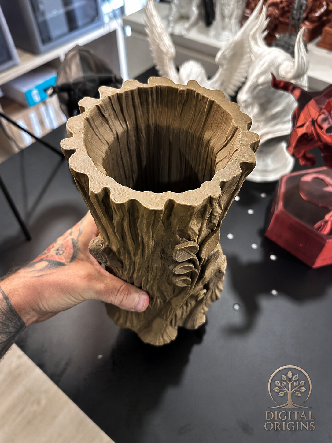 Forest Whisper Vase – Nature Inspired Tree Trunk Decorative Vase