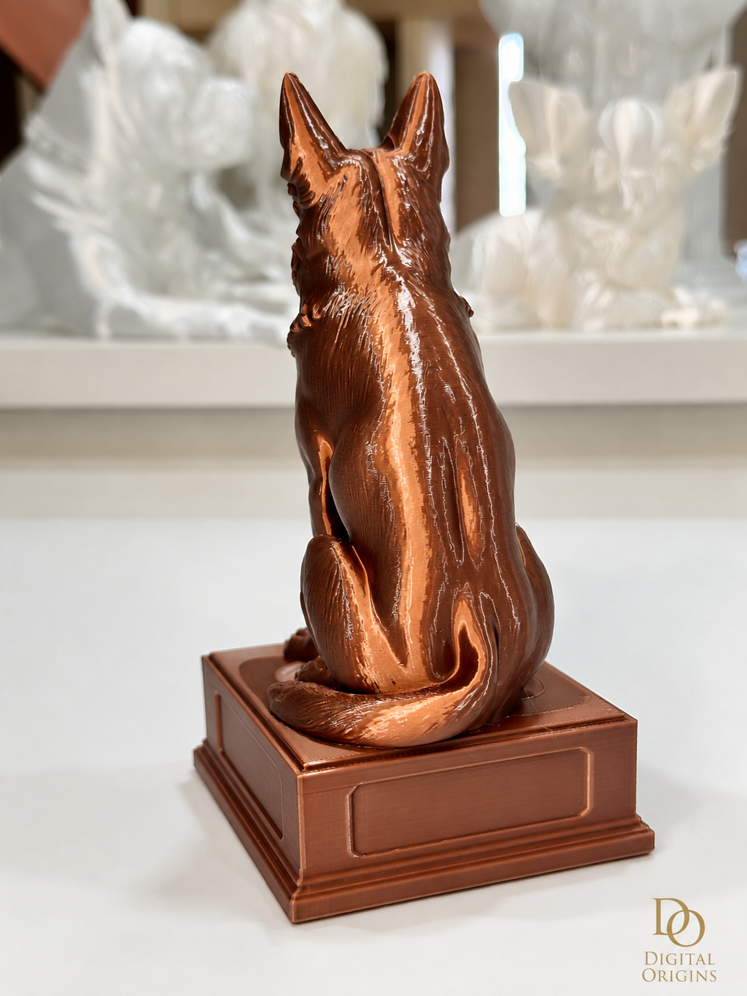German Shepherd Figurine, Personalized Dog Statue