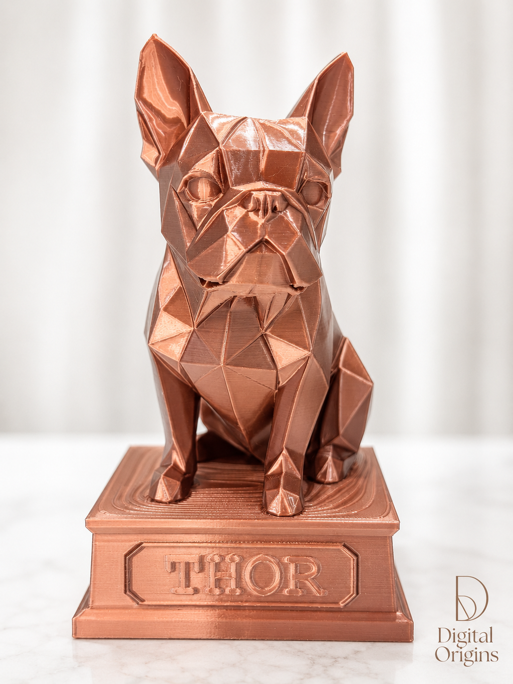 French Bulldog Origami Style Figurine – Personalized Dog Sculpture