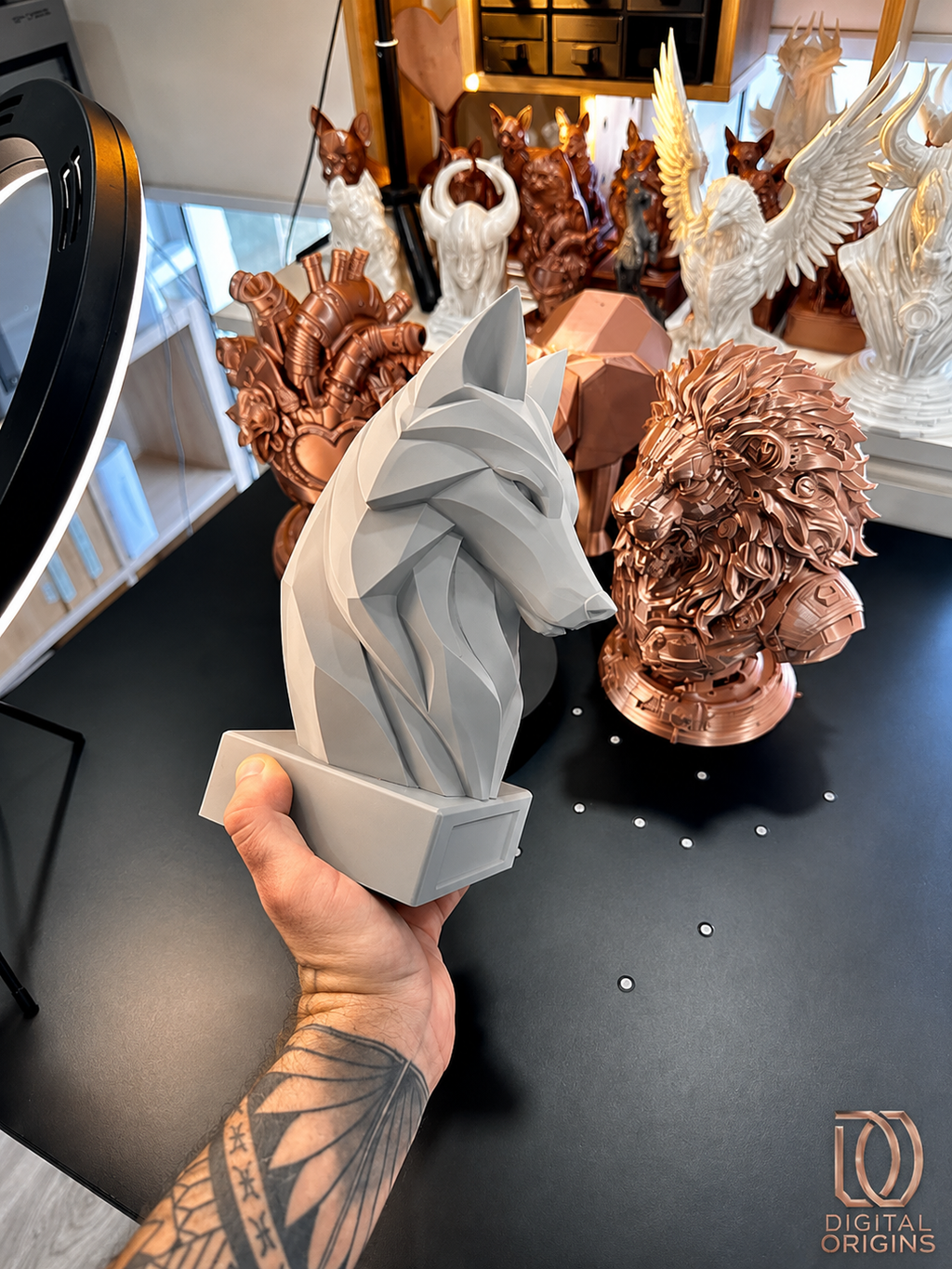 Low Poly Fox Bust Statue – Personalized Fox Decor