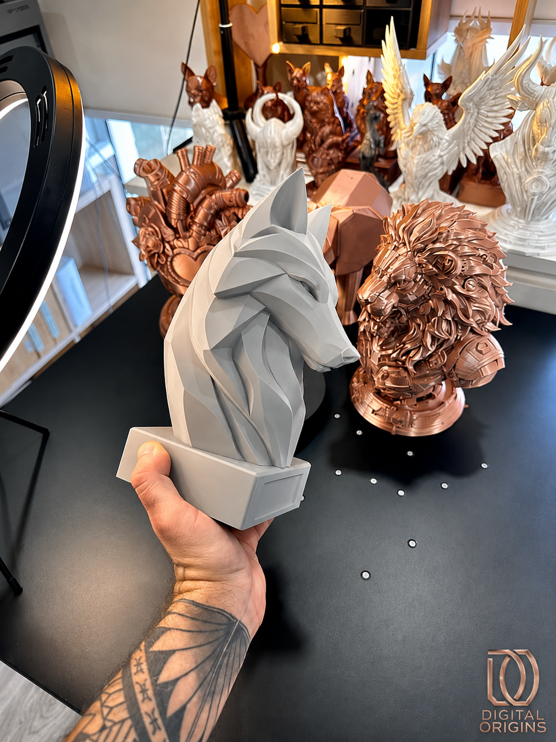 Low Poly Fox Bust Statue – Personalized Fox Decor
