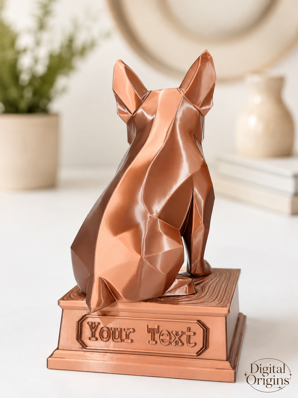 French Bulldog Origami Style Figurine – Personalized Dog Sculpture