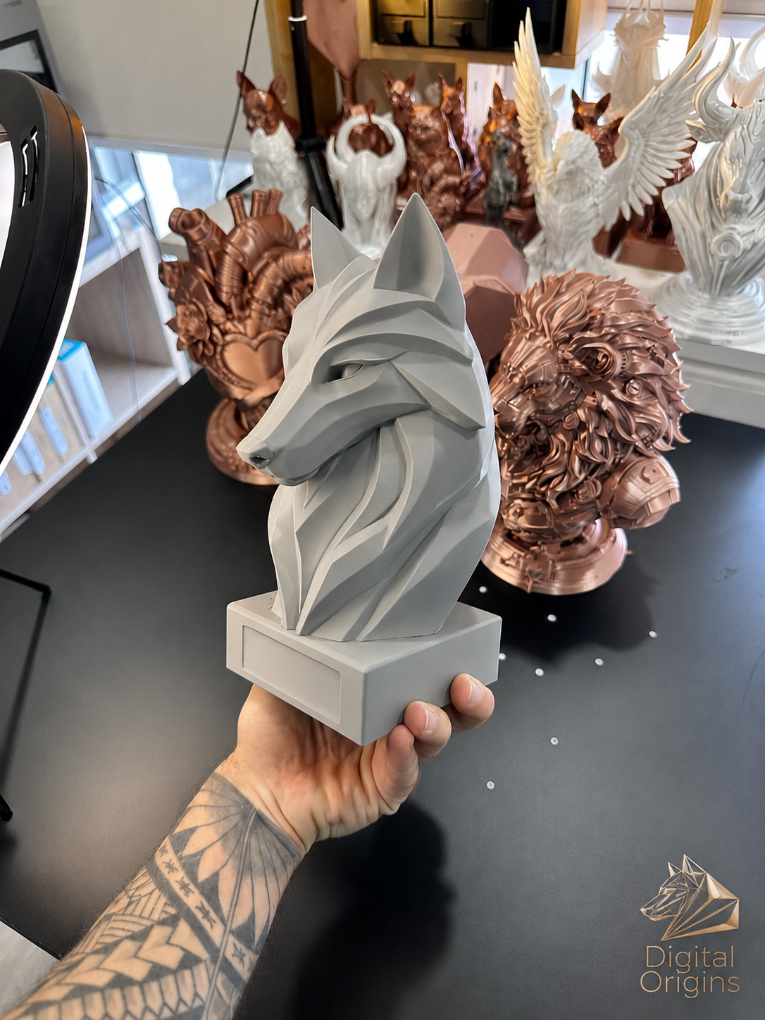 Low Poly Fox Bust Statue – Personalized Fox Decor