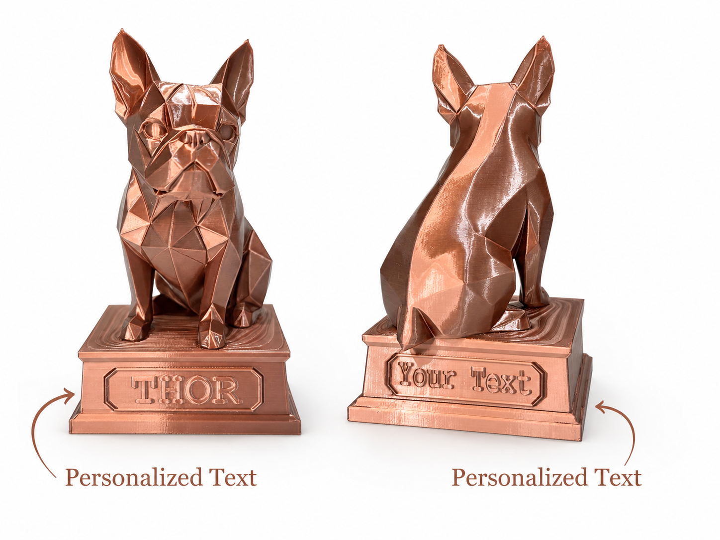 French Bulldog Origami Style Figurine – Personalized Dog Sculpture