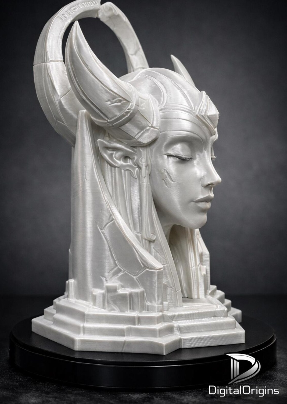 Nythera The Silent Oracle Sculpture – Fantasy Relic Decor – Myth Inspired Shelf Statue