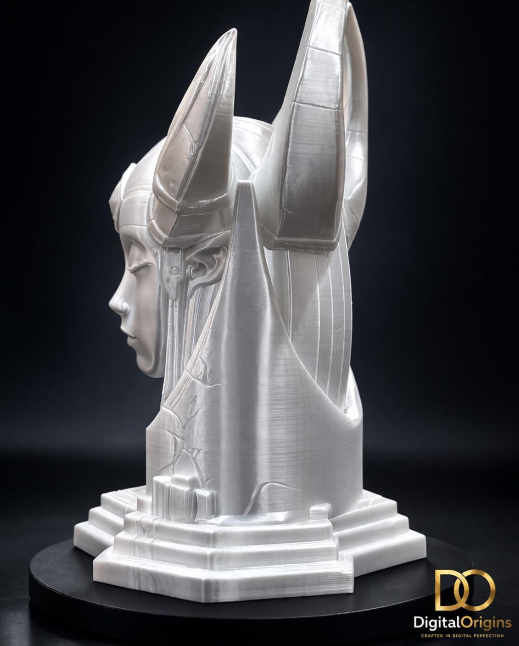 Nythera The Silent Oracle Sculpture – Fantasy Relic Decor – Myth Inspired Shelf Statue