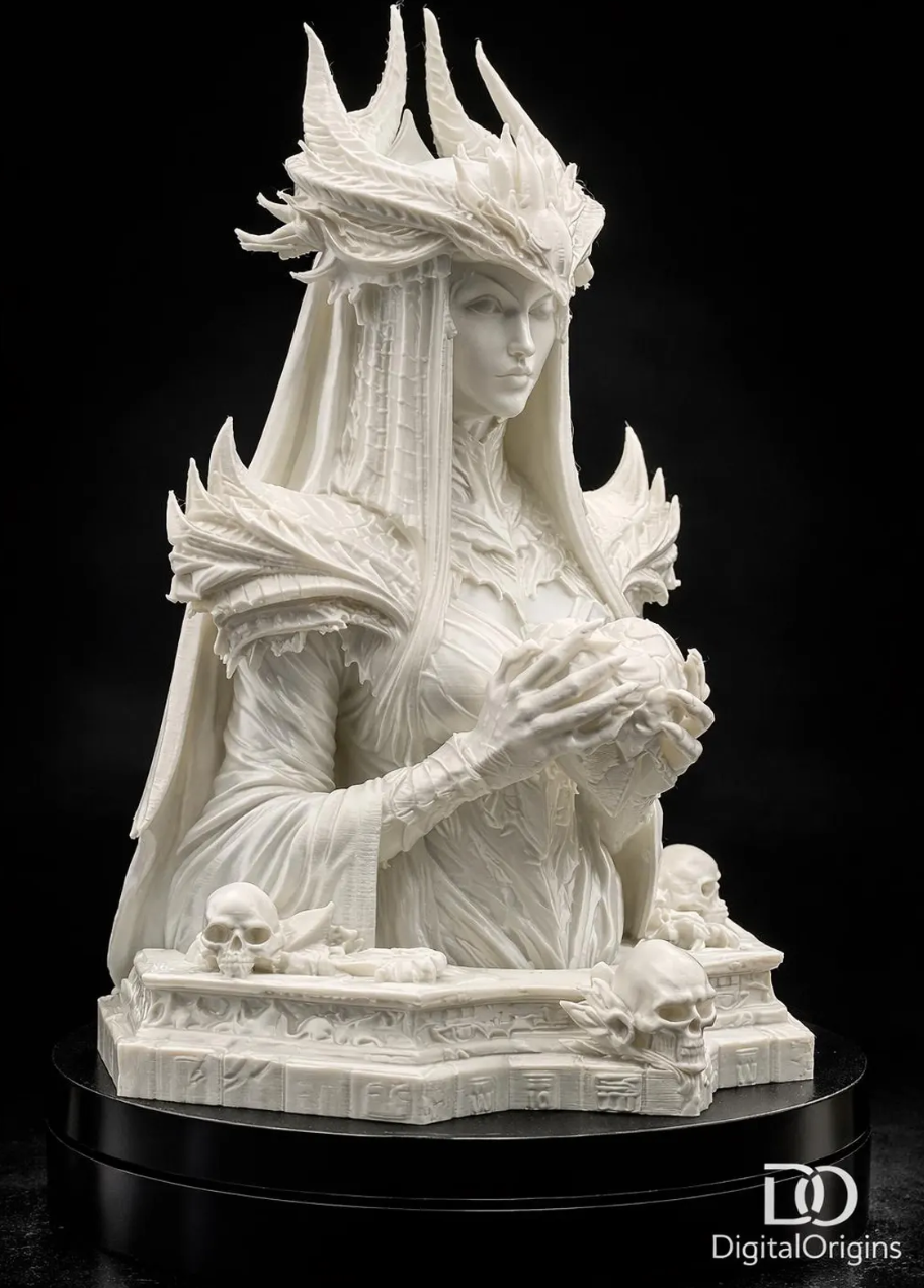 Ammara Dark Fantasy Bust Sculpture, Gothic Mythology Statue, Collectible Decor