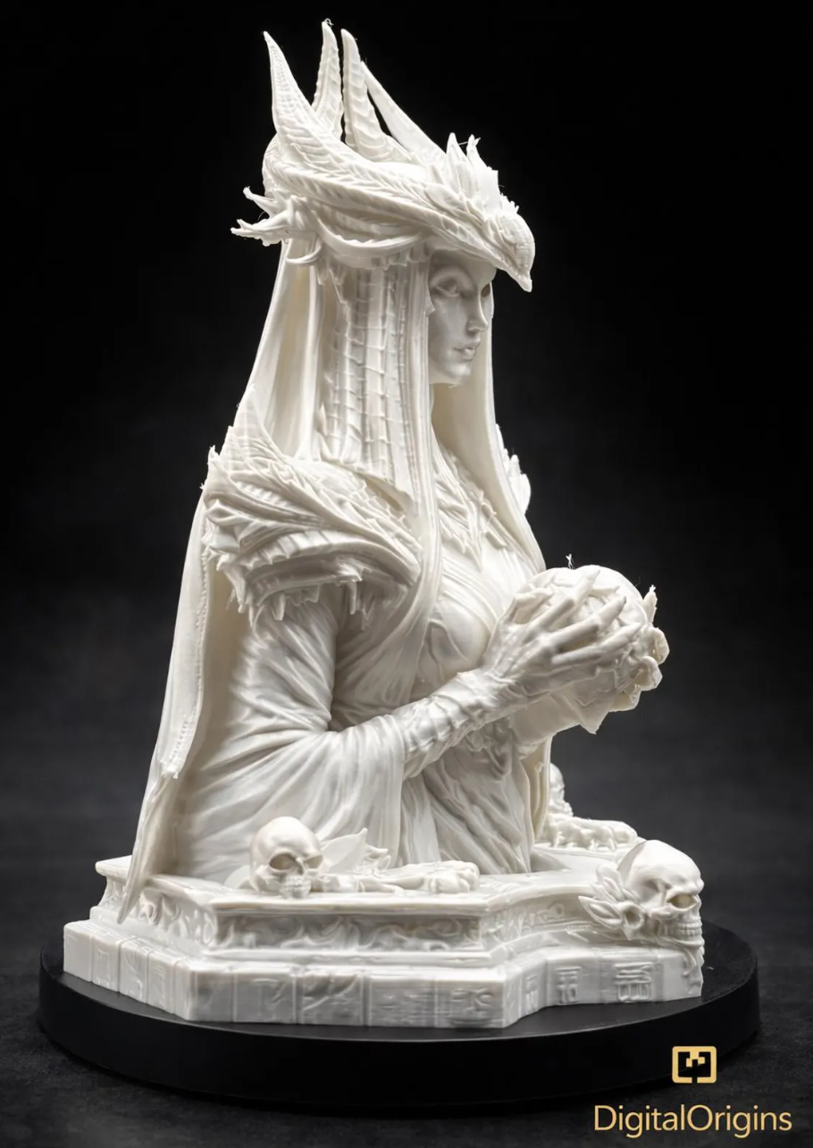 Ammara Dark Fantasy Bust Sculpture, Gothic Mythology Statue, Collectible Decor