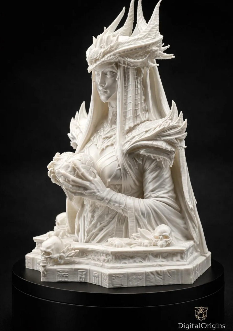 Ammara Dark Fantasy Bust Sculpture, Gothic Mythology Statue, Collectible Decor