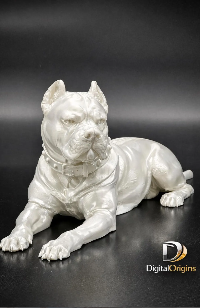 Cane Corso Lying Sculpture – Modern Dog Figure / Home Decor