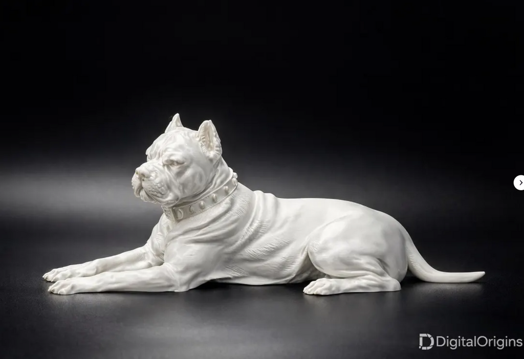 Cane Corso Lying Sculpture – Modern Dog Figure / Home Decor