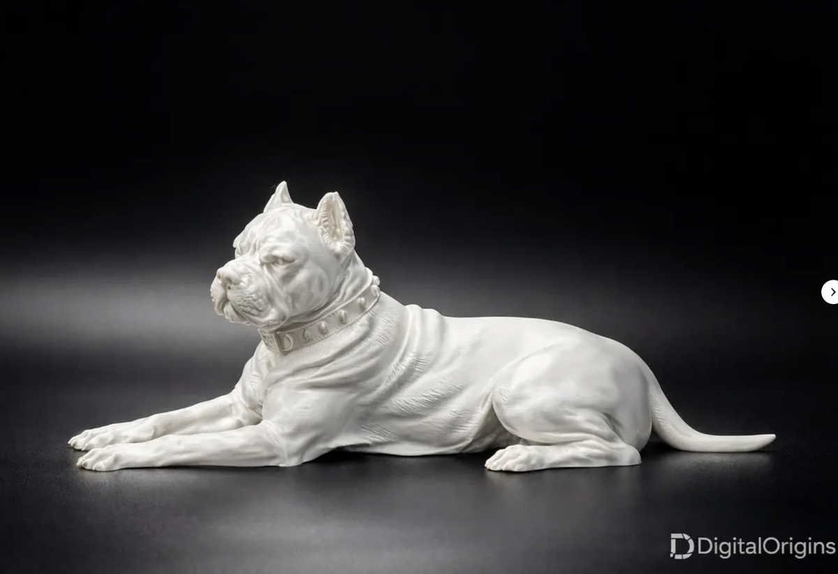 Cane Corso Lying Sculpture – Modern Dog Figure / Home Decor