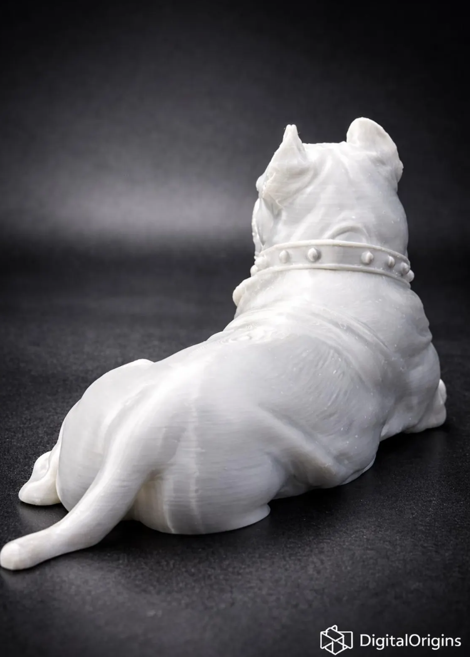 Cane Corso Lying Sculpture – Modern Dog Figure / Home Decor