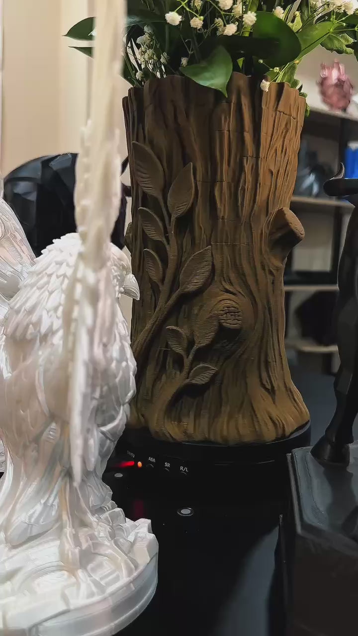 Forest Whisper Vase – Nature Inspired Tree Trunk Decorative Vase