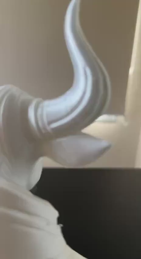 Cybernetic Taurus Bust – Futuristic Zodiac Sculpture –  Astrology Gift